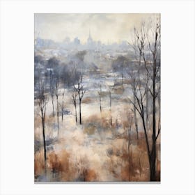 Winter City Park Painting Hampstead Heath London 2 Canvas Print