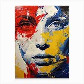 Of A Woman'S Face, Pop-Up Series Canvas Print