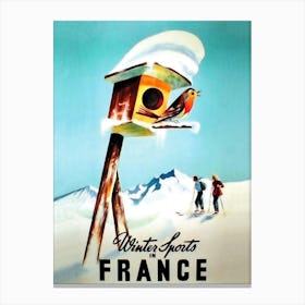 Winter Sports In France Canvas Print