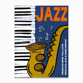 Jazz Saxophone Print Canvas Print