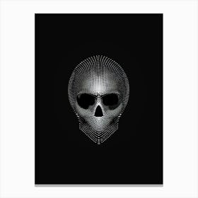 Skull On A Black Background Canvas Print