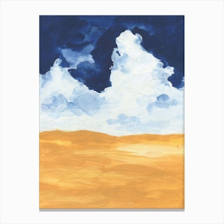 Horizon Abstract Clouds Canvas Print