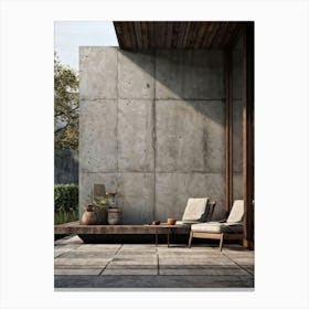 Aged Concrete Texture Brickwork Pattern Reminiscent Of Retro Designs Weather Beaten Appearance C (5) Canvas Print