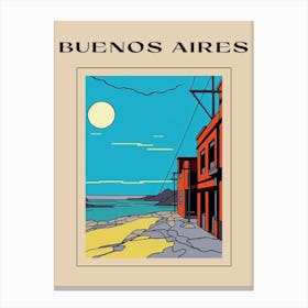 Minimal Design Style Of Buenos Aires, Argentina 2 Poster Canvas Print