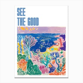See The Good Poster Seaside Doodle Matisse Style 11 Canvas Print