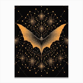Geometric Bat Illustration 3 Canvas Print