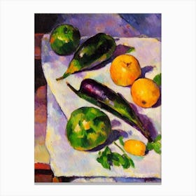 Chinese Eggplant Cezanne Style vegetable Canvas Print