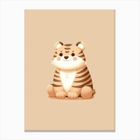 Cute Tiger Kids Art Print Fun Nursery Canvas Print