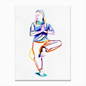 Woman Doing Yoga Canvas Print