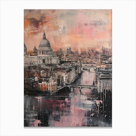 London Impasto Cityscape Canvas Print