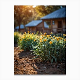 Sunrise At The Cabins Canvas Print