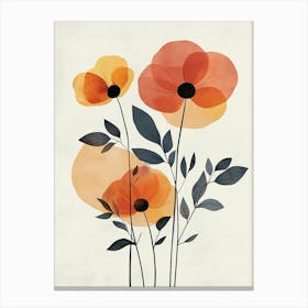 Orange Poppies 3 Canvas Print