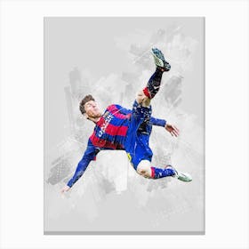 Lionel Messi Barca Canvas Print