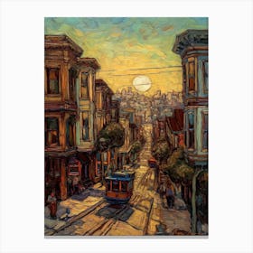 San Francisco Van Gogh Style 3 Canvas Print