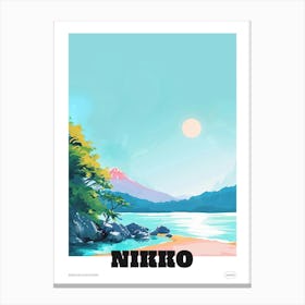 Nikko Japan 3 Colourful Travel Poster Canvas Print