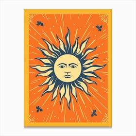 Bold Bright Sun Tarot Card Style 2 Canvas Print