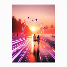 Creative Love And Relationship Illustration 48 Canvas Print