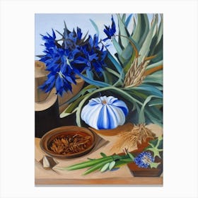 Chicory Root Spices And Herbs Oil Painting Canvas Print