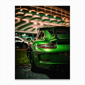 Green Porsche 911 Gtr 2 Canvas Print