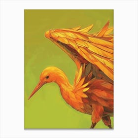 Flaming Bird Canvas Print