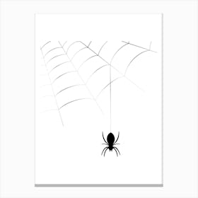 Spider On A Web Canvas Print