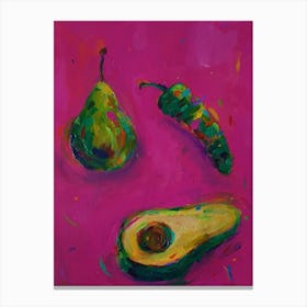 Pear, Chili, Avocado Canvas Print