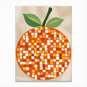 Orange Mosaic 8 Canvas Print