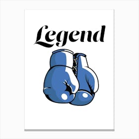 Legend Boxing Gloves Canvas Print