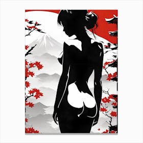 Japanese Nude Art Canvas Print