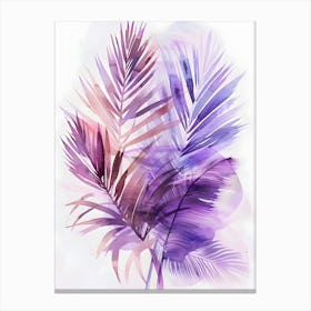 Watercolor Palm Leaves Canvas Print