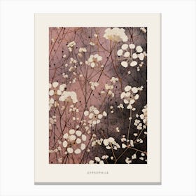 Flower Illustration Gypsophila Babys Breath 4 Poster Canvas Print