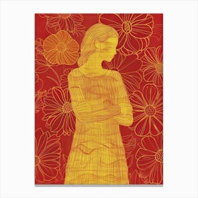 Girl In Yellow Dress Canvas Print