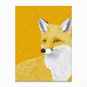 Yellow Arctic Fox 3 Canvas Print