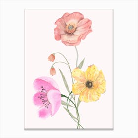 Watercolor Flowers 1 Canvas Print