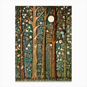 Moon In The Forest 1 Canvas Print