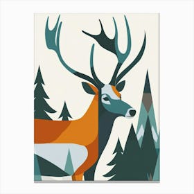 Deer In The Forest 7 Canvas Print