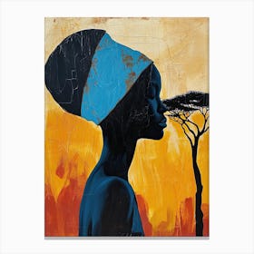 African Boho Art; The River Rhapsody Canvas Print