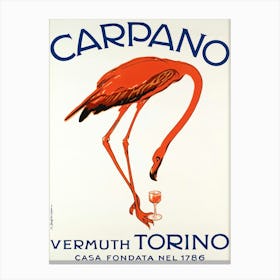 Vintage Carpano Vermuth Torino Canvas Print