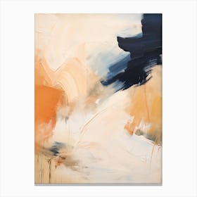 Navy And Orange Autumn Abstract Painting 3 Canvas Print