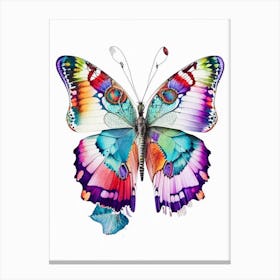 Butterfly Outline Decoupage 2 Canvas Print