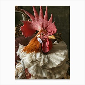 Rooster Portrait Canvas Print