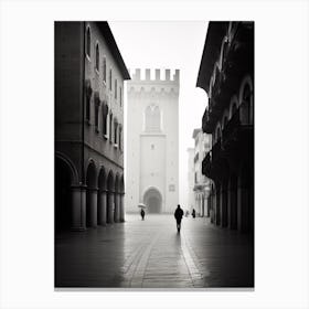 Ferrara, Italy,  Black And White Analogue Photography  2 Canvas Print