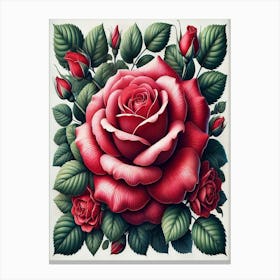 Red Roses 3 Canvas Print