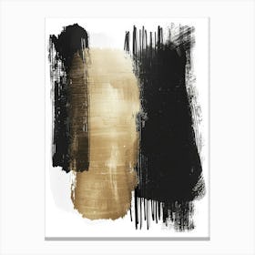 Abstract Gold And Black Painting 17 Canvas Print