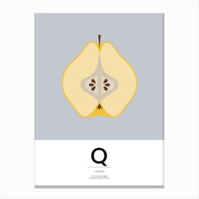 The Food Alphabet – Q Canvas Print