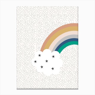 Rainbow Stars Canvas Print