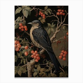 Dark And Moody Botanical Cuckoo 3 Canvas Print
