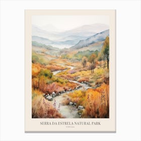 Autumn Forest Landscape Serra Da Estrela Natural Park Poster Canvas Print