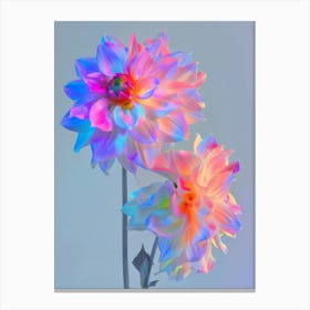 Iridescent Flower Dahlia 3 Canvas Print