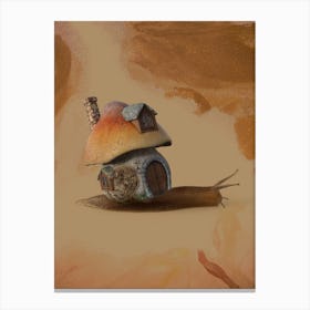Snail Home Sweet House Canvas Print